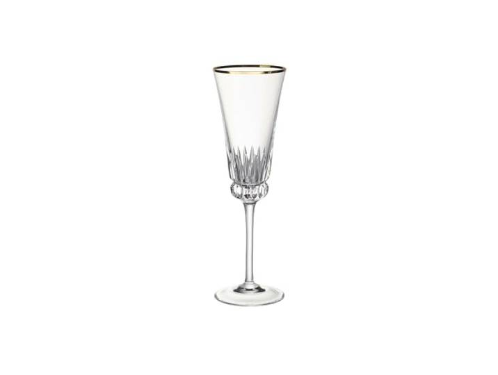 Villeroy & Boch - Grand Royal Gold Sektkelch Set mit Goldrand, Sektgläser à 120 ml, Kristallglas, Klar