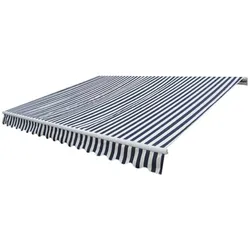 vidaXL Gelenkarmmarkise Motorisiert 400 cm Blau/Weiß