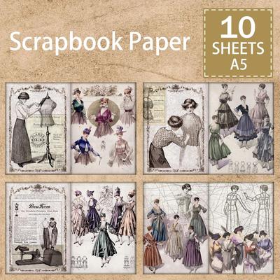 Vintage Fashion Poses Background Journaling Sheets Vintage Fashion Poses Background Journaling Sheets