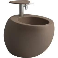 LAUFEN Alessi one Wand-Bidet, 1 Hahnloch, 390x585mm, verdeckter Überlauf, H8309711883041, Farbe: Kaffee matt