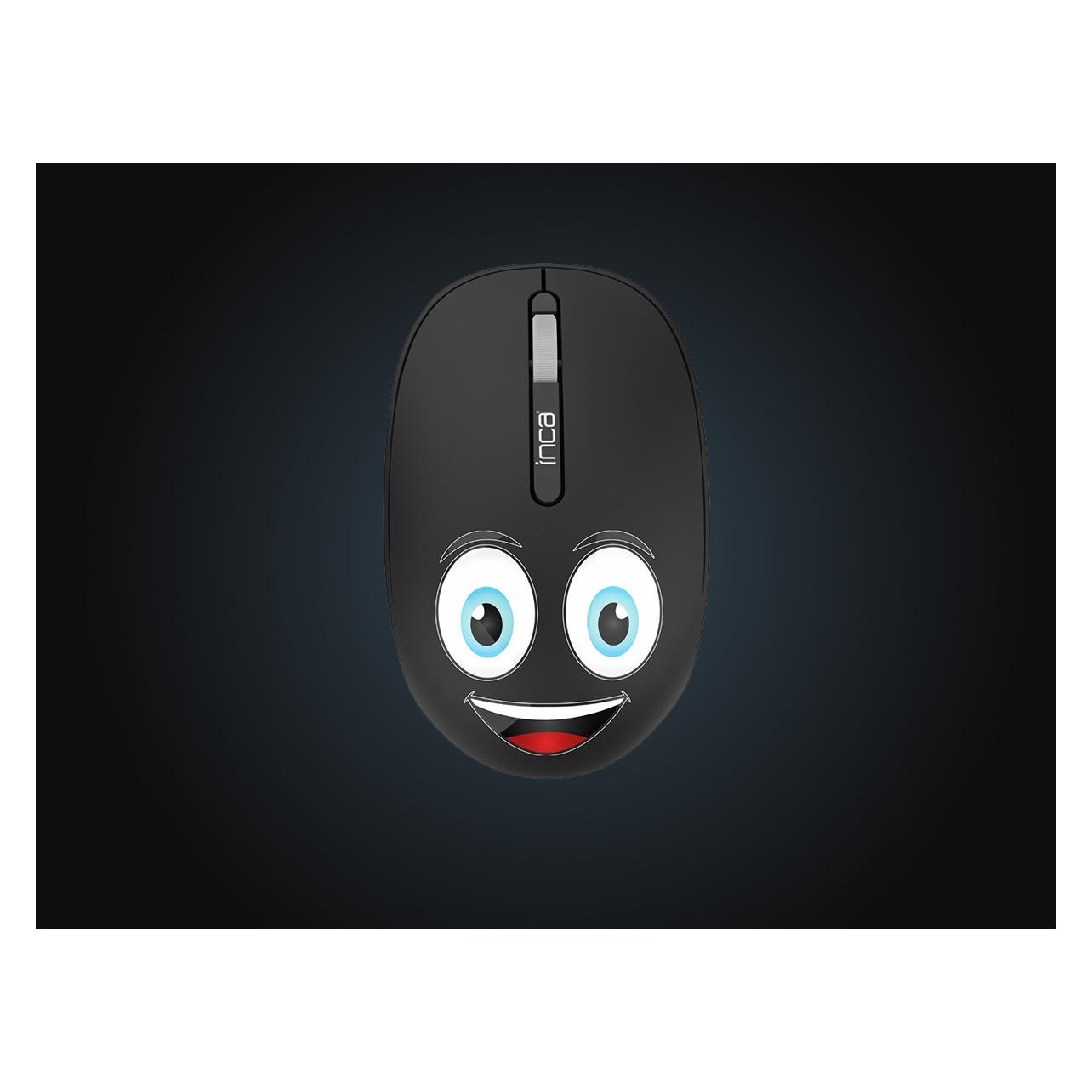 Inca Wrls Maus 1200DPI/3Tasten/2.4GHzUSB-A WEENY Emoji sw (Kabellos) (IWM-245RS)