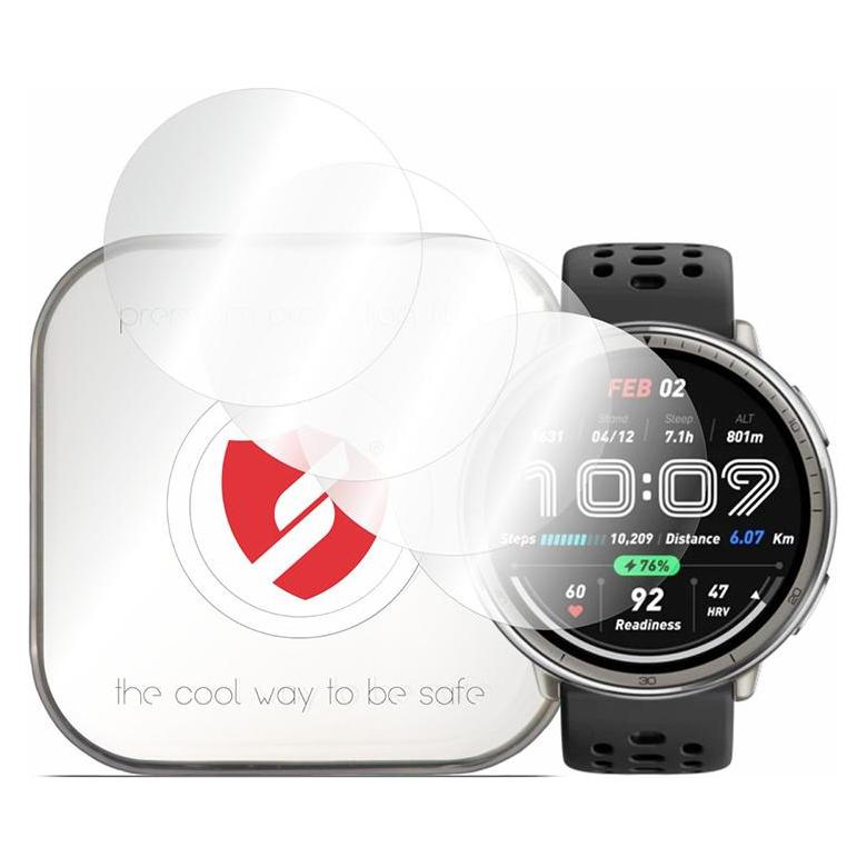 Smart Protection - Premium Classic (4 pack) - Amazfit Active 2 (Round) - Clear (58017063)