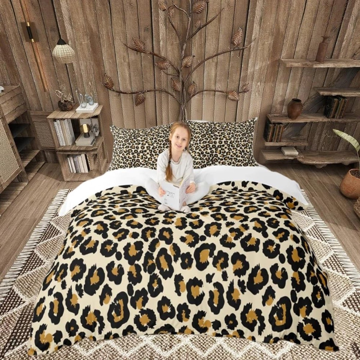 Omgoods Chic Cheetah Print Dekbedovertrek Set - King Size