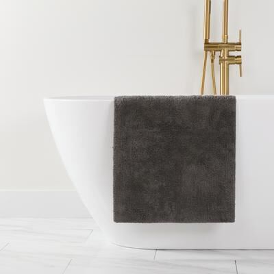 Becky Cameron 100% Cotton Reversible Solid Bath Mat