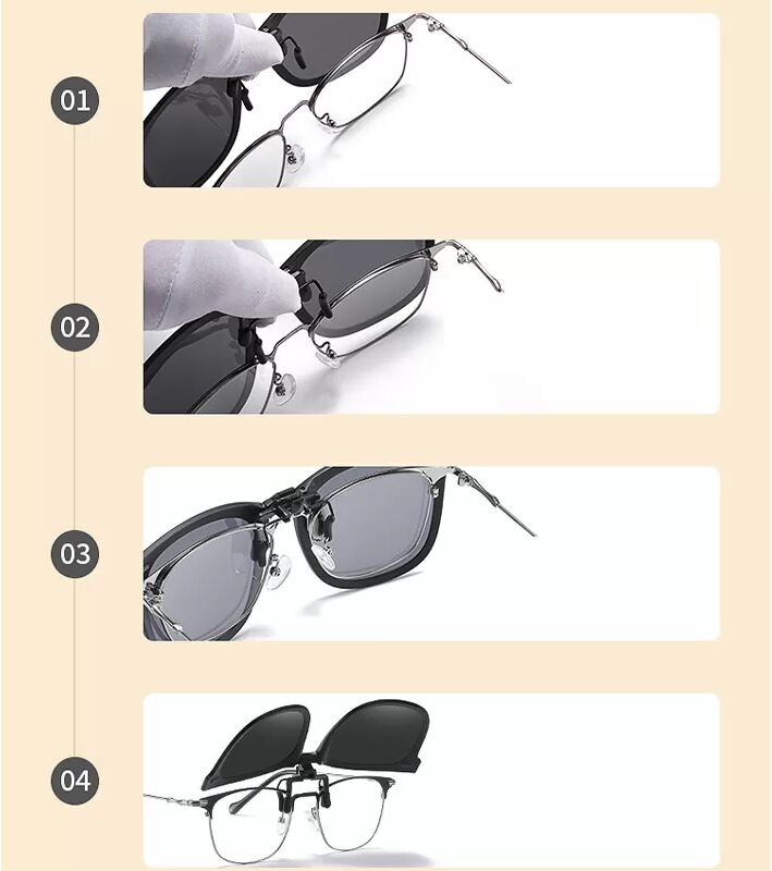 INF Faltbare Clip-On-Sonnenbrille - Polarisiert Blau