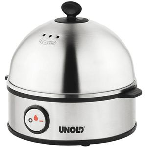 Unold Eierkocher Edel, 38626, bis 7 Eier, 360 Watt, Edelstahl, silber