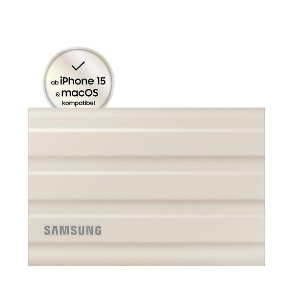 Samsung T7 Shield 2TB - Beige für PC/Mac MU-PE2T0K/EU
