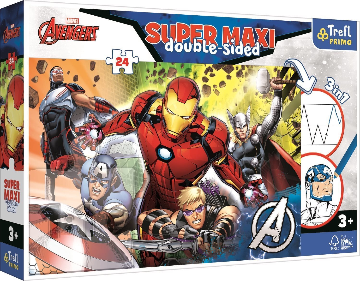 Trefl SuperMaxi Puzzel Marvel Avengers Silni 24 stukken