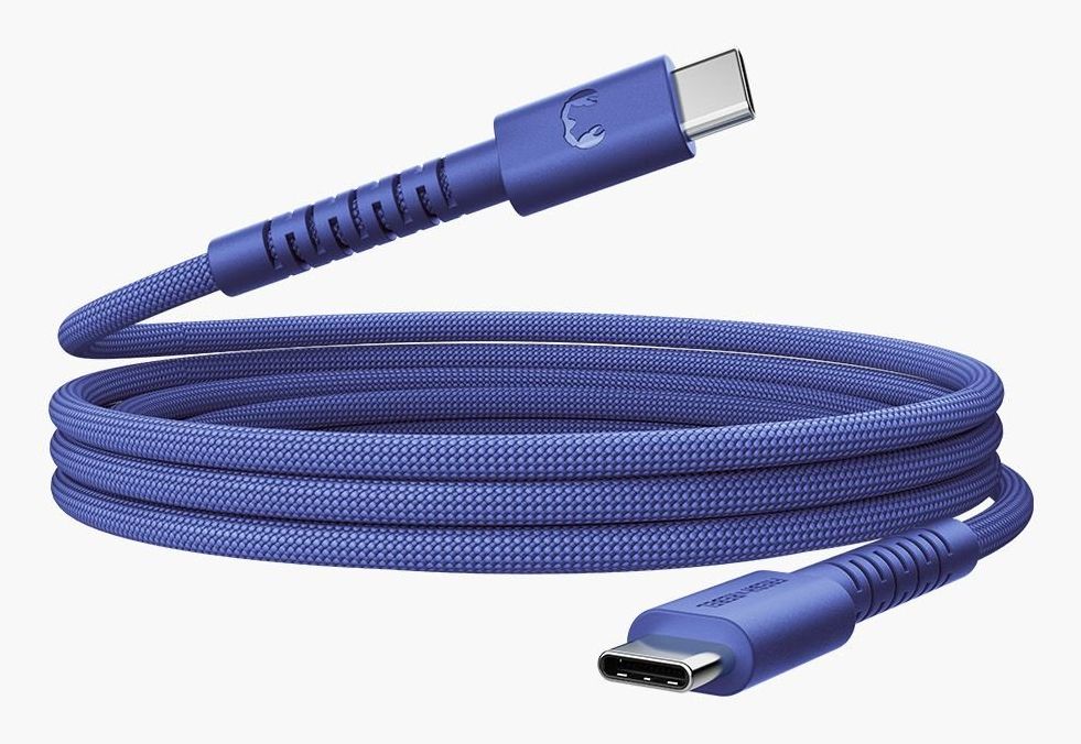 Fresh n Rebel Stecker Rundkabel USB C auf USB C bis 100 W 2 m FlexWave (Blau) 231901