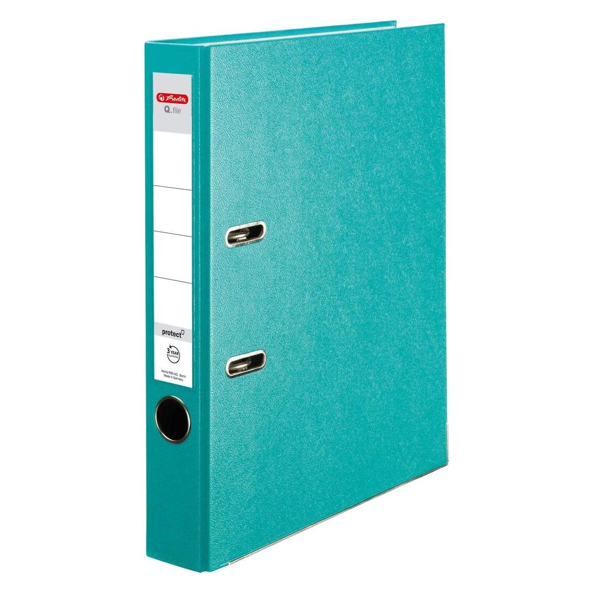 Herlitz Ordner A4 5 cm PP türkis Q-Datei (A4, 50 mm) (41960641)