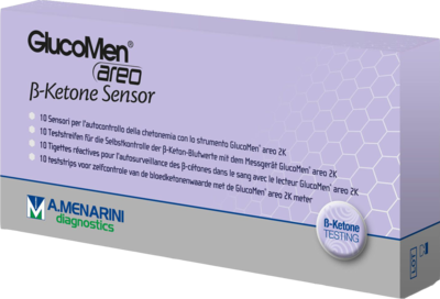BERLIN-CHEMIE AG GLUCOMEN areo 2K ß-Ketone Sensor Teststreifen 10 St 13710424