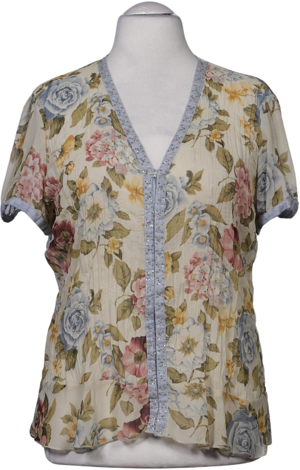 Kriss Trading Sweden Damen Bluse, Mehrfarbig, Gr. XL, Synthetik - Second Hand