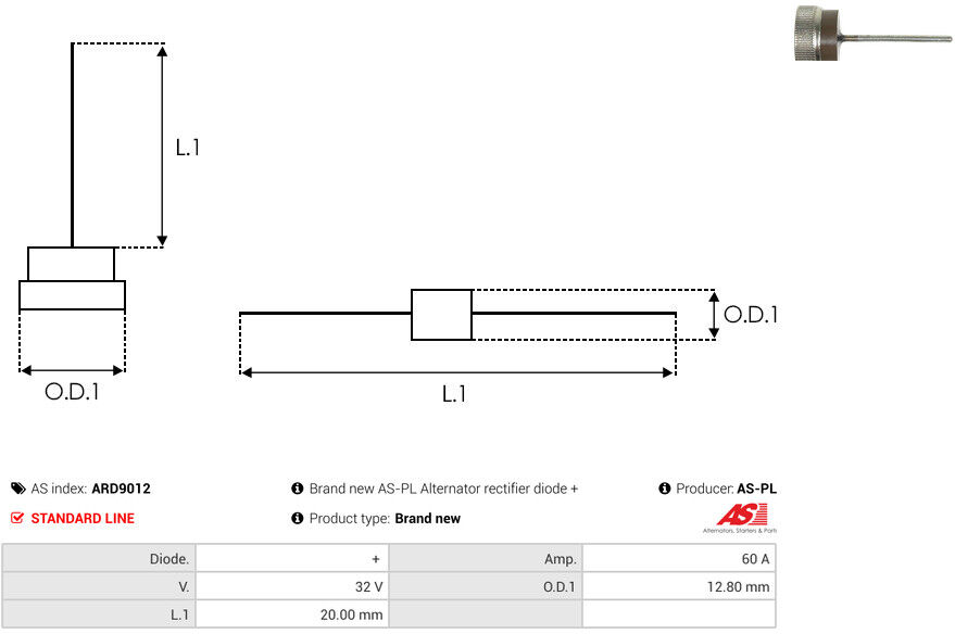 As-Pl Gleichrichter, Generator Ard9012