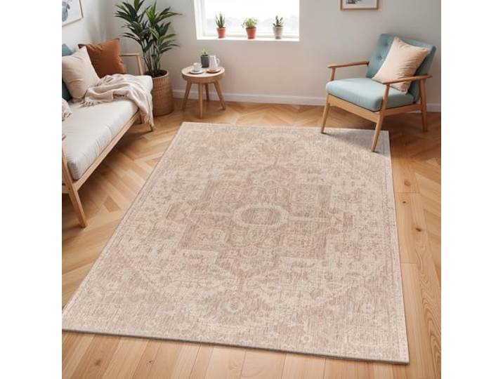 Surya Outdoor Teppich wetterfest, Tielt - In und Outdoor Teppich für Balkon, Terrasse, Garten, Küche - Outdoor Teppich Boho Style, Teppich für draußen - Teppich Vanilya, 160x213cm