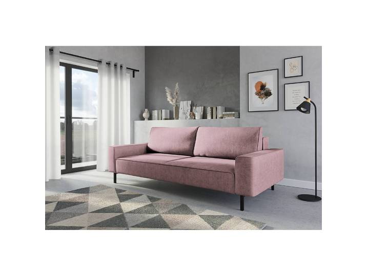 Schlafsofa Pink/Mauve Samt Ravi 238 x 83 x 110cm Modern