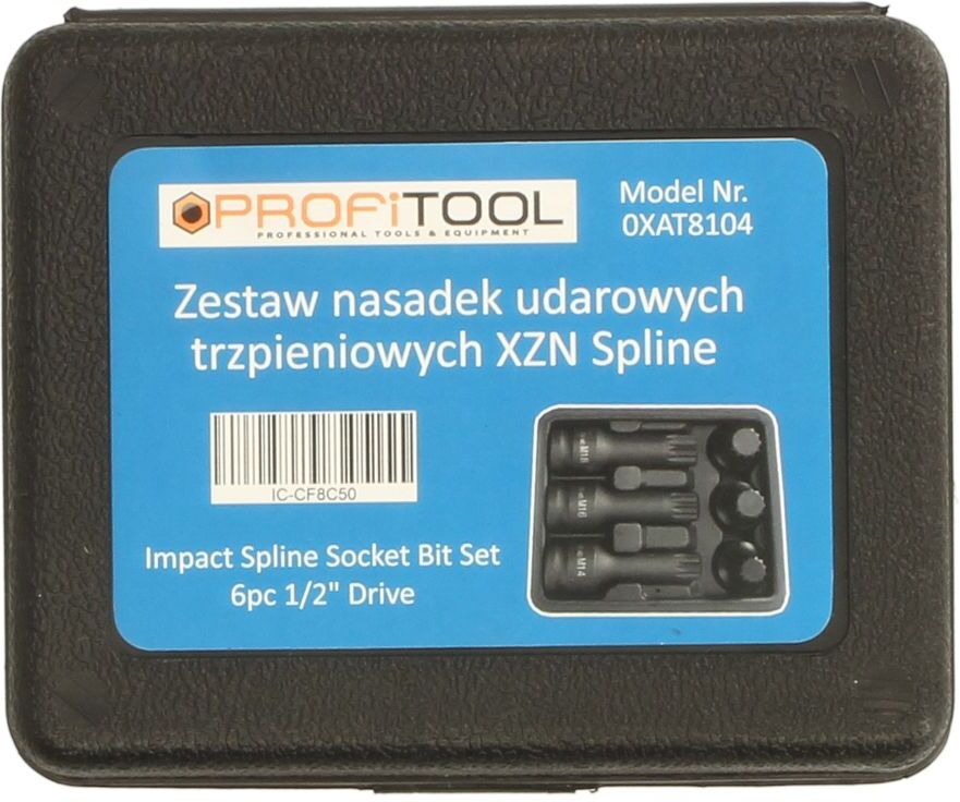 Profitool Set di punte a percussione da 1/2" 0XAT8104