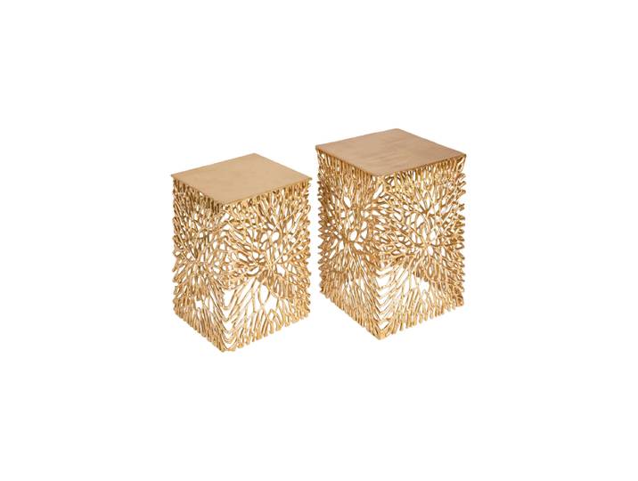 2er-Set Beistelltisch „Leaf“ Gold Invicta Interiors