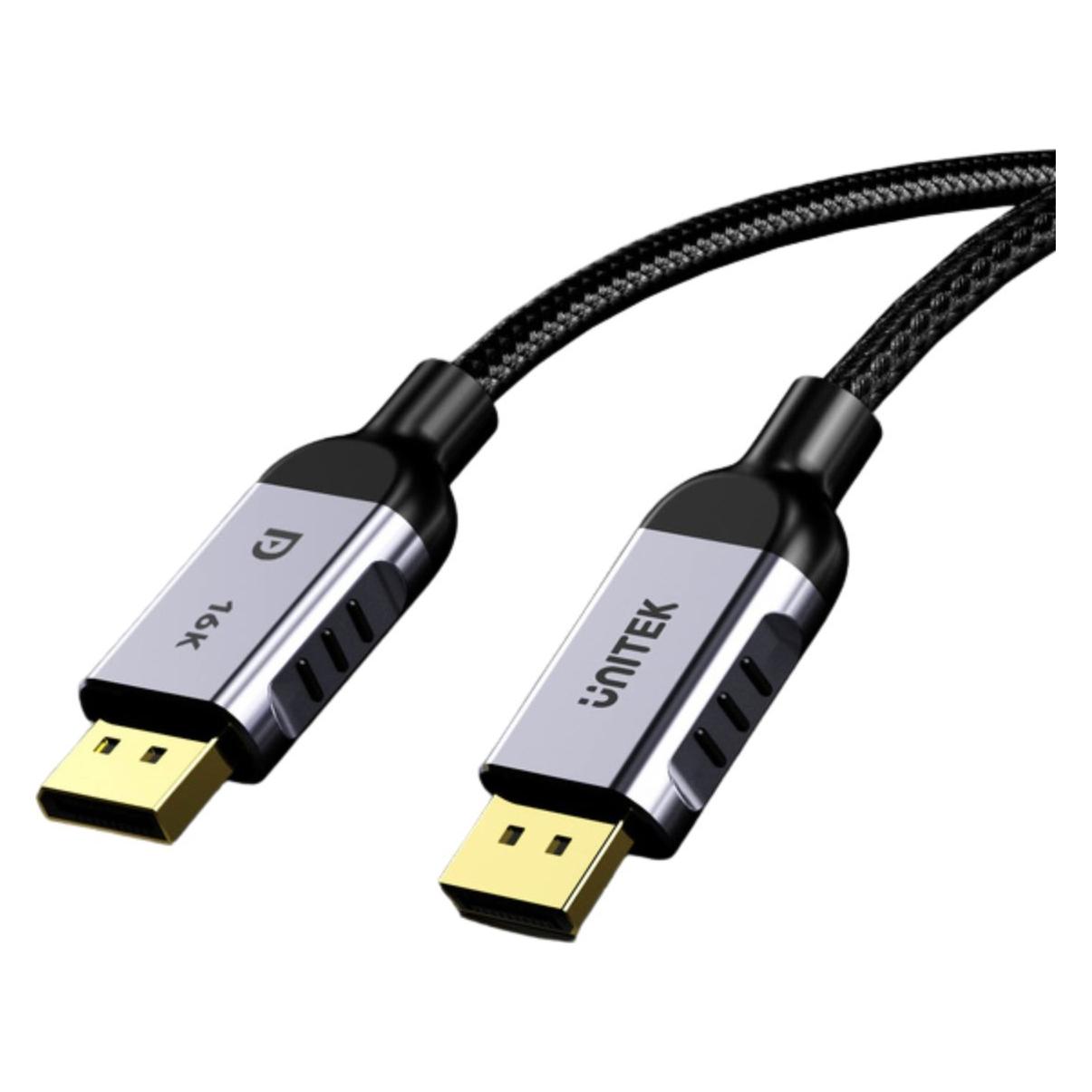 Unitek C1626GY01-1M DisplayPort 2.1 Schwarz (1 m) (C1626GY01-1M)