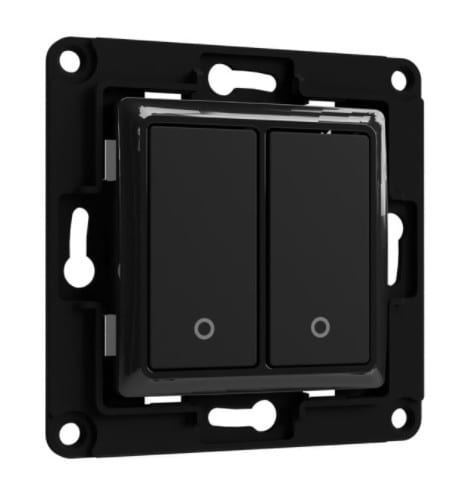 Shelly Wall Switch 2 Wandtaster 2-fach schwarz Shelly_WS_2_s