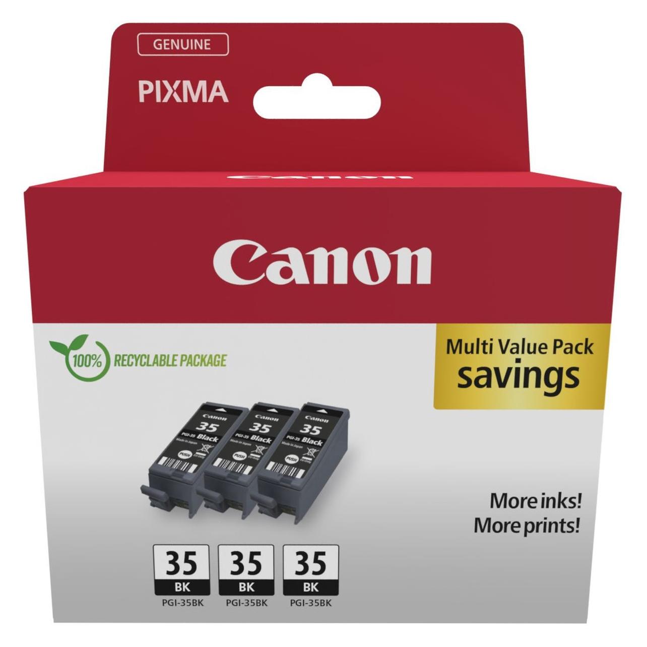 Canon PGI-35 Ink Cartridge BK TRIPLE (BK) (1509B028)