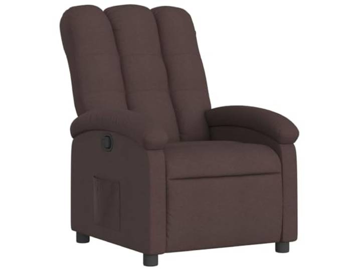 Tmriohed Relaxsessel mit Liegefunktion Stoff TV Sessel Dunkelbraun Komfortabler Ruhesessel für Wohnzimmer mit manueller Liegefunktion, atmungsaktivem Stoffbezug und praktischer Seitentasche.