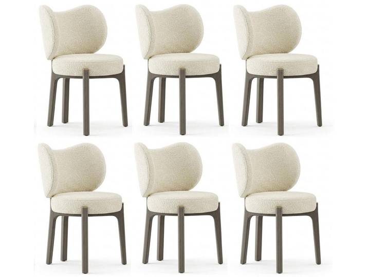 Xlmoebel Esszimmerstuhl Stuhl set modern beige weich kompakt praktisch komfortabel (6-tlg., 6 St)