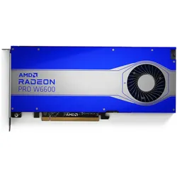 AMD Radeon Pro W6600 (8 GB, GDDR6), Grafikkarte, Blau, Grau
