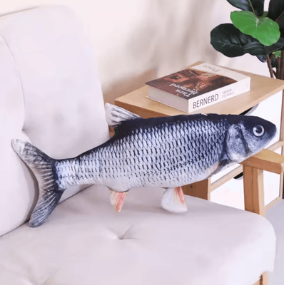 Inspire Picks Plush Catnip Fish Toy Interactive Teeth Cleaning & Kicking Toy For Cats 7 40cm