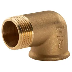 Messing Gewinde-Fitting 90° Winkel 1"IG - 1"AG (DN 25) - schwere Ausführung