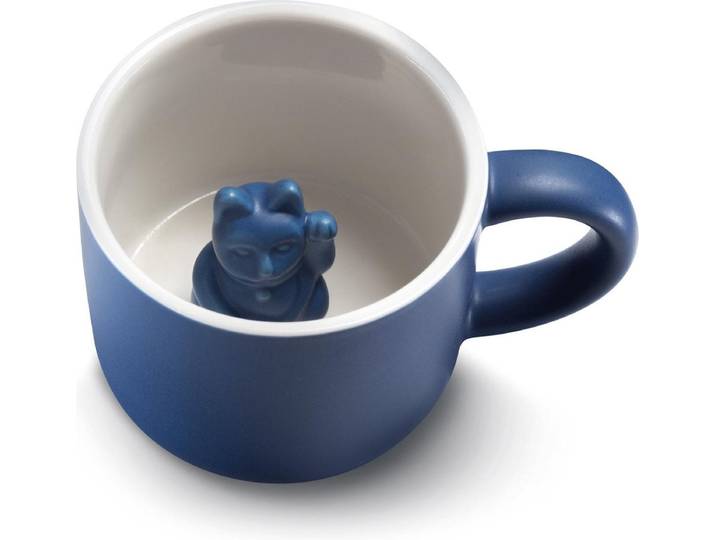 Donkey - Beker Gelukskat Maneki-Neko - blauw