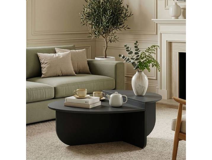 Table basse Tondesdaslo 90 x 90 x 35 cm gris foncé