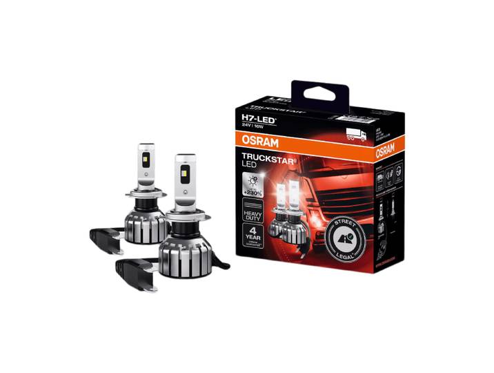 OSRAM NIGHT BREAKER LED H7, tot 230% meer licht, Hoog- en laagvermogen voor vrachtwagens, legaal voor gebruik op de openbare weg, 24 V