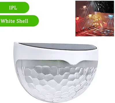 Uplift Curations LED Solar Light Outdoor Wall Lamps Energy Garden Lamps Waterproof Solar Fence Lamp For Christmas Decoration Festoon white Shell colorful 6pcs