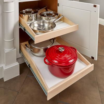 "Slide-A-Shelf Custom Maple Front – 6"" to 36"" Width, Full Extension Rails"