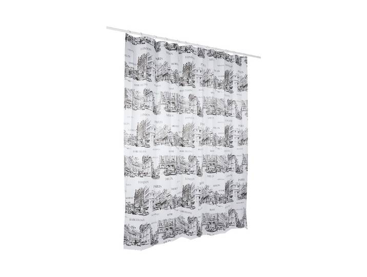 Spirella Duschvorhang Plastik Places Skyline 200 × 180 cm