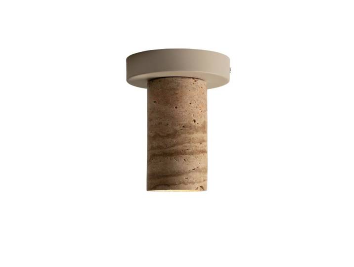 Plafonniere travertin brun ø12cm