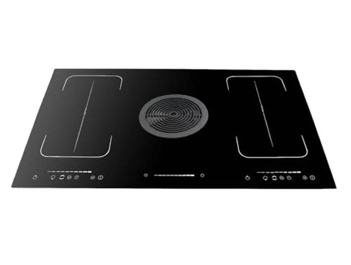 WOLKENSTEIN IN4-DA-2FZA+W Induktionskochfeld mit integriertem Dunstabzug 2 Flexzonen Timer Abschaltautomatik Kindersicherung Booster Funktion Topferkennung Stop & Go Funktion 90 cm