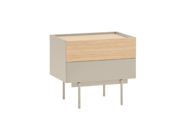 Design Beistell- und Nachttisch „Otto“ Sand / Eiche Teulat
