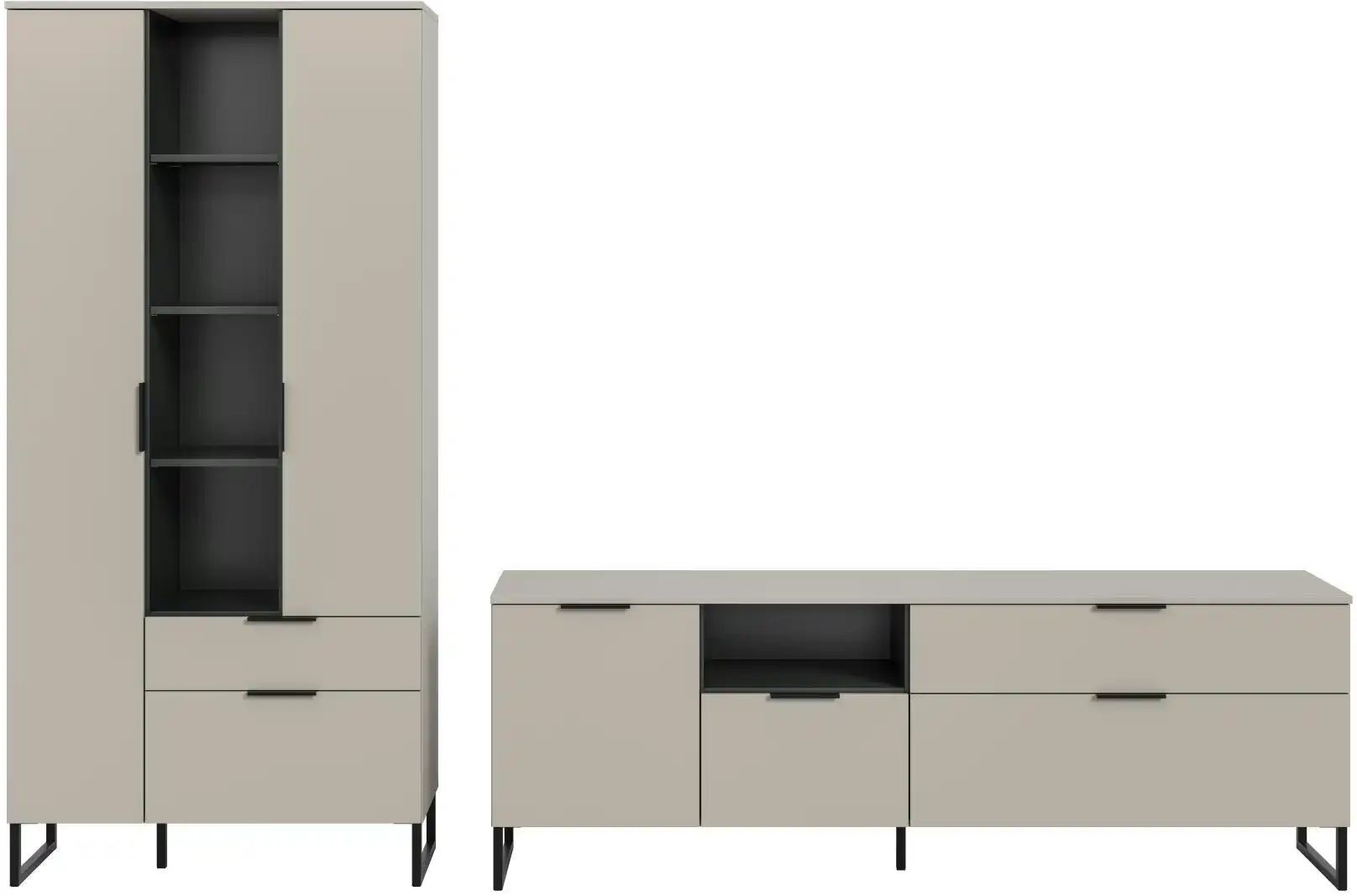 Höffner Wohnwand   ¦ creme ¦ Maße (cm): B: 290 H: 192