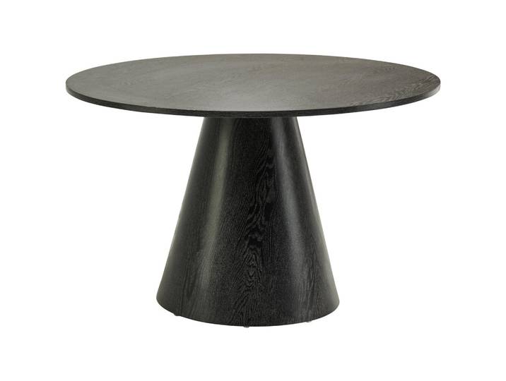 Mid.you Esstisch, Schwarz, Holzoptik, rund, konisch, A-Form, 120x75x120 cm, Esszimmer, Tische, Esstische, Esstische rund