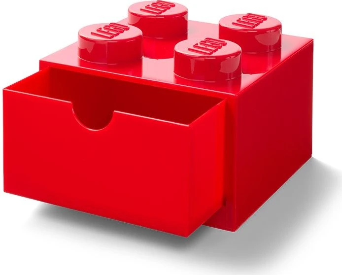 LEGO Room Copenhagen Schreibtischschublade 4 (rot, Noppen)