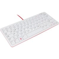 offizielle Raspberry Pi Tastatur weiß/rot, DE-Layout, inkl. 3-Port-USB-Hub