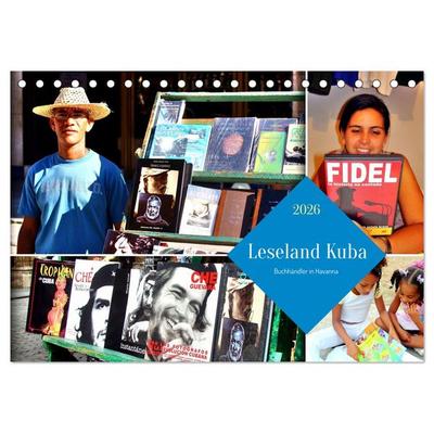 Leseland Kuba - Buchhändler in Havanna (Tischkalender 2026 DIN A5 quer), CALVENDO Monatskalender