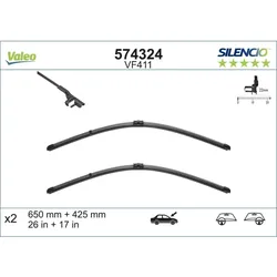 Scheibenwischer VALEO 574324 für Peugeot Ford 207 Focus II Turnier 207/207+