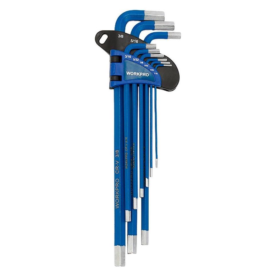Workpro Inbusschlüsselset 1,5, 2, 2,5, 3, 4, 5, 6, 8, 10 mm Sechseckig 9 Stücke (9 Stück) (64679715)