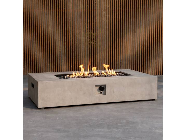 Feuerstelle Edid 137 x 30 x 68cm Grau