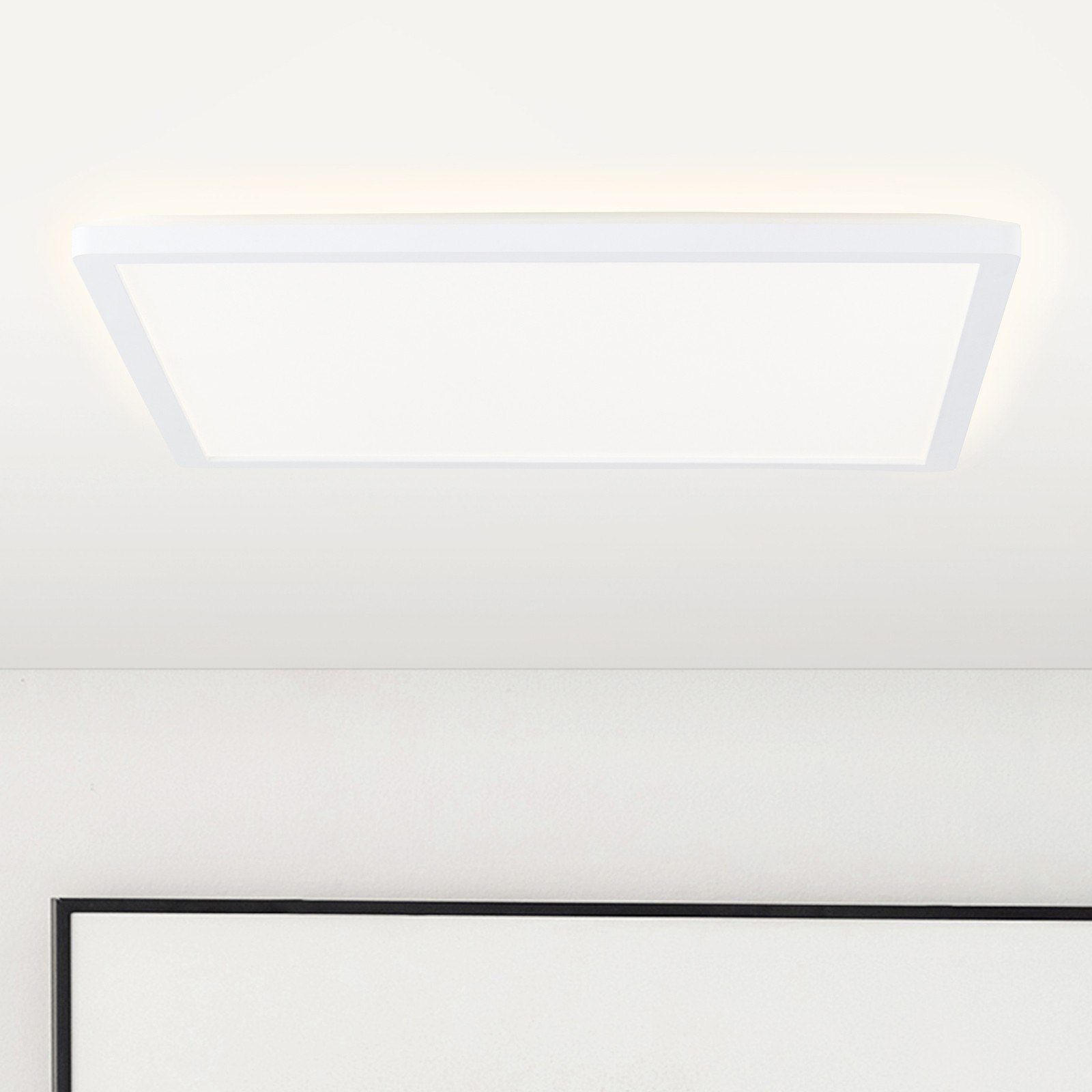 home24 LED-plafondlamp Tanida type C wit, 42 x 2 x 42 cm