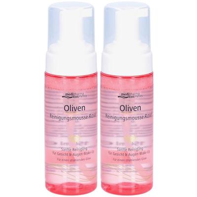 Oliven Reinigungsmousse Rose 2x 2x150 ml Schaum