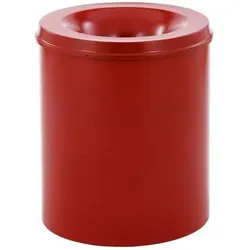 kaiserkraft Papierkorb, selbstlöschend, Abfalleimer, Rot