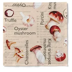 Sovie HORECA Serviette Pilze in Braun aus Tissue 33 x 33 cm, 100 Stück